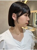 ミニウルフレイヤーカット顔周り前髪韓国ショートボブ/原宿
