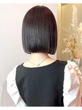 ロンドヴァリー 渋谷店(Lond vallee) ☆切りっぱなし×韓国ボブ×髪質改善縮毛矯正×チャコールグレー