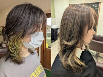 ハピネス(Happiness)の写真/定期的にケアが必要な白髪染めもイルミナカラーなどこだわりの商材を使い抜群の透明感を実現いたします◎