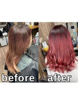 ラル(Lull)&nbsp;【ワインレッドグラデーション】活性酸素除去/個室美容室/