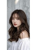 熊本/韓国ロング×コテ巻きパーマ×髪質改善カラー