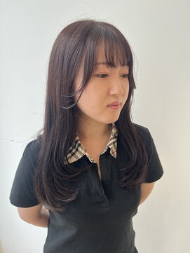 サラビューティーサイト 九大学研都市店(SARA Beauty Sight) レイヤーカット/ラベンダーブラウン/10代20代30代