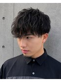 30代メンズヘア ツーブロック ツイストスパイラル 南青山