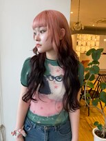 ルッツ(Lutz. hair design) 8/21 ルーツカラー ピンク レイヤーカット【千代田彩夏】