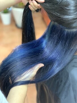 ヘアディレクション ビークス 上並榎店(HAIR DIRECTION BEECX) ブルー系MIXカラー