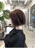 切りっぱなしピンクボブ