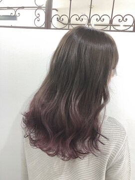 ヘアガーデン ティアラ(Hair Garden TIARA) パープルピンク×グラデーションカラー　ふわゆる愛されロング