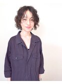 顔まわりの平巻きがポイントなミックスウェーブショート！