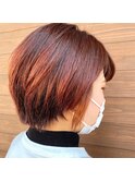 暖色系カラーショート