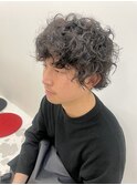 大人パーマ×マッシュウルフ