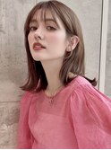 大人かわいいひし形ミディアムレイヤーｘココアブラウン