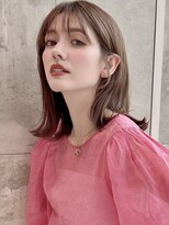 グランド(GRAND)&nbsp;大人かわいいひし形ミディアムレイヤーｘココアブラウン