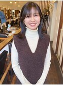 【ストレートロブ】顔わ周りに動きを