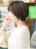 耳かけアースカラー斜めバング小顔補正カット北浦和20代30代40代