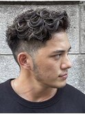 福岡スペインカール外国人風パーマメンズマッシュフェードメンズ