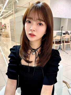 エジョン 三鷹店(Aejon) レイヤーロング/ヘルシースタイル/韓国ヘア/ベビーピンク/吉祥寺