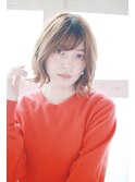 外ハネミディアム/外ハネボブ/抜け感ボブ[横浜]