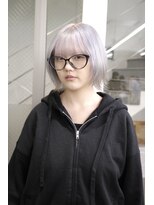 ハイトーンケアブリーチカラー艶々儚いホワイトシルバーカラー