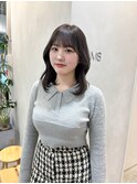 イメチェン/外ハネボブ/美髪/ワイドバング/ブルーブラック/前髪