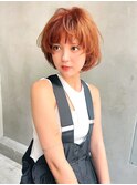 ACE 横浜　オレンジカラー×ブリーチ