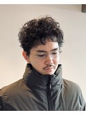 刈り上げないハードパーマショート