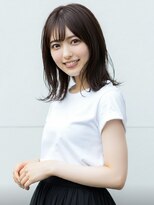 ファクトリーファイブ(Factory5) 小顔外ハネミディアムアッシュ20代30代40代くびれミディ韓国ヘア