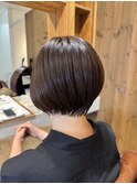 ふんわりショートボブ透明感アッシュブラウン小顔ナチュラル