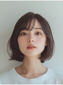 30代40代50代◎ミディアムボブ/インナーカラー/髪質改善/前髪