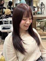 ヘアサロン アウラ(hair salon aura) ピンクブラウンレイヤーカット