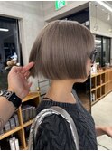 グレージュ/ミニボブ/グレーベージュ