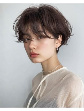 オンク 新宿(onk) 黒髪/グレーベージュ/レイヤーロング/前髪パーマ[新宿駅]