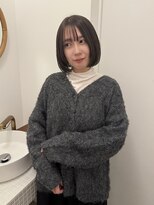 ミッケ(mikke)&nbsp;顔まわりレイヤーボブ×ダークグレージュ