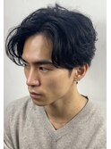 大人毛流れフェザーパーマ