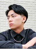 センターパート/ニュアンスパーマ/カルマパーマ/メンズ/眉毛
