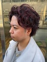 アカラ アネックス(acala annex) ハイライトスパイラルパーマかき上げショート【メンズパーマ】
