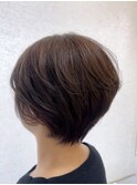 40代50代60代　前髪なしショートボブ　2606
