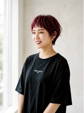 ヘアメイク アージュ 新宮店(HAIR MAKE age) ショート ワインレッド