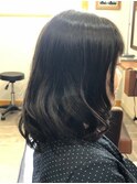 エアリーボブ×ミディアム×黒髪