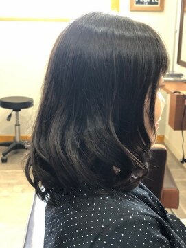 ボヌール ヘアーワークス(Bonheur hair works) エアリーボブ×ミディアム×黒髪