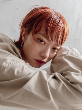 デビュー ヘアーメイク マッシュウルフ【アプリコットオレンジ】