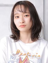 クラッチムク 博多口(CLUTCH muk.)&nbsp;大人可愛い小顔美髪ツヤ髪ミディアムレイヤー薄めバングB1