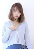 ことりベージュローライト大人かわいい小顔スリークボブ大人ボブ
