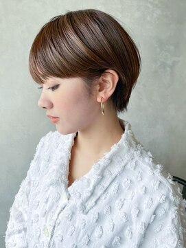 アルバム 池袋(ALBUM) ナチュラルショート_ハッシュカットレッドブラウン_ba3911201