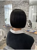 ミニボブ/髪質改善縮毛矯正白髪ぼかしレイヤーショートカット