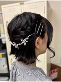 【およばれヘア☆編み込みハーフアップ】 池袋美容室