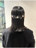 ピタッとタイトな切りっぱなしボブアレンジ