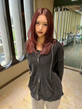 エイト 難波店(EIGHT namba) ワインレッド/難波/ブリーチ/ボブ/レイヤー/ダブルカラー/心斎橋