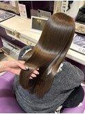 京都美容室 髪質改善 レイヤーカット ブリーチなし 透明感カラー