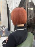 【ethica_南船場】コーラルオレンジ×ミニボブ