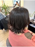 デジタルパーマでつくる巻き髪風パーマ